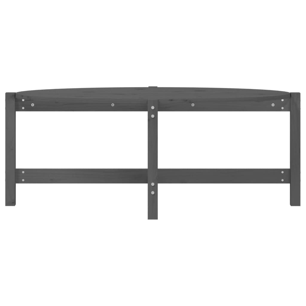 VidaXL Salontafel 118x63x45 cm massief grenenhout grijs