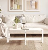 vidaXL Salontafel 118x63x45 cm massief grenenhout wit