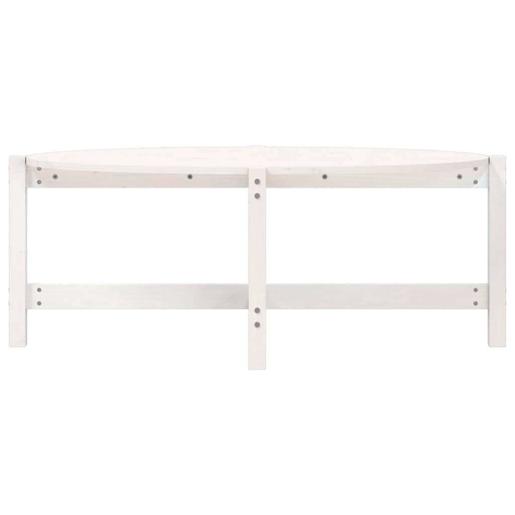 VidaXL Salontafel 118x63x45 cm massief grenenhout wit