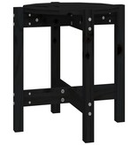 VidaXL Salontafel Ø 42,5x45 cm massief grenenhout zwart