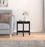 VidaXL Salontafel Ø 42,5x45 cm massief grenenhout zwart