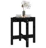 VidaXL Salontafel Ø 42,5x45 cm massief grenenhout zwart