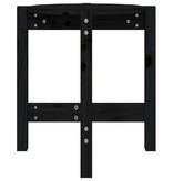 VidaXL Salontafel Ø 42,5x45 cm massief grenenhout zwart