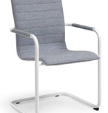 Vergaderstoel Design wit of zwart Frame