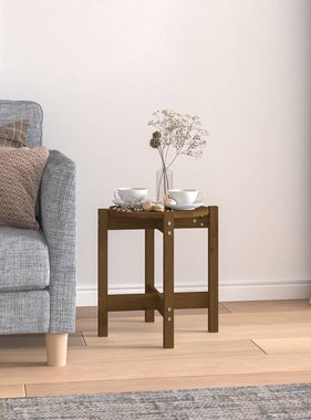 VidaXL Salontafel Ø 42,5x45 cm massief grenenhout honingbruin