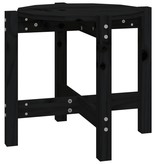 VidaXL Salontafel Ø 52,5x45 cm massief grenenhout zwart