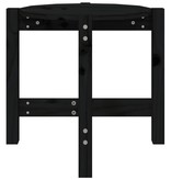 VidaXL Salontafel Ø 52,5x45 cm massief grenenhout zwart