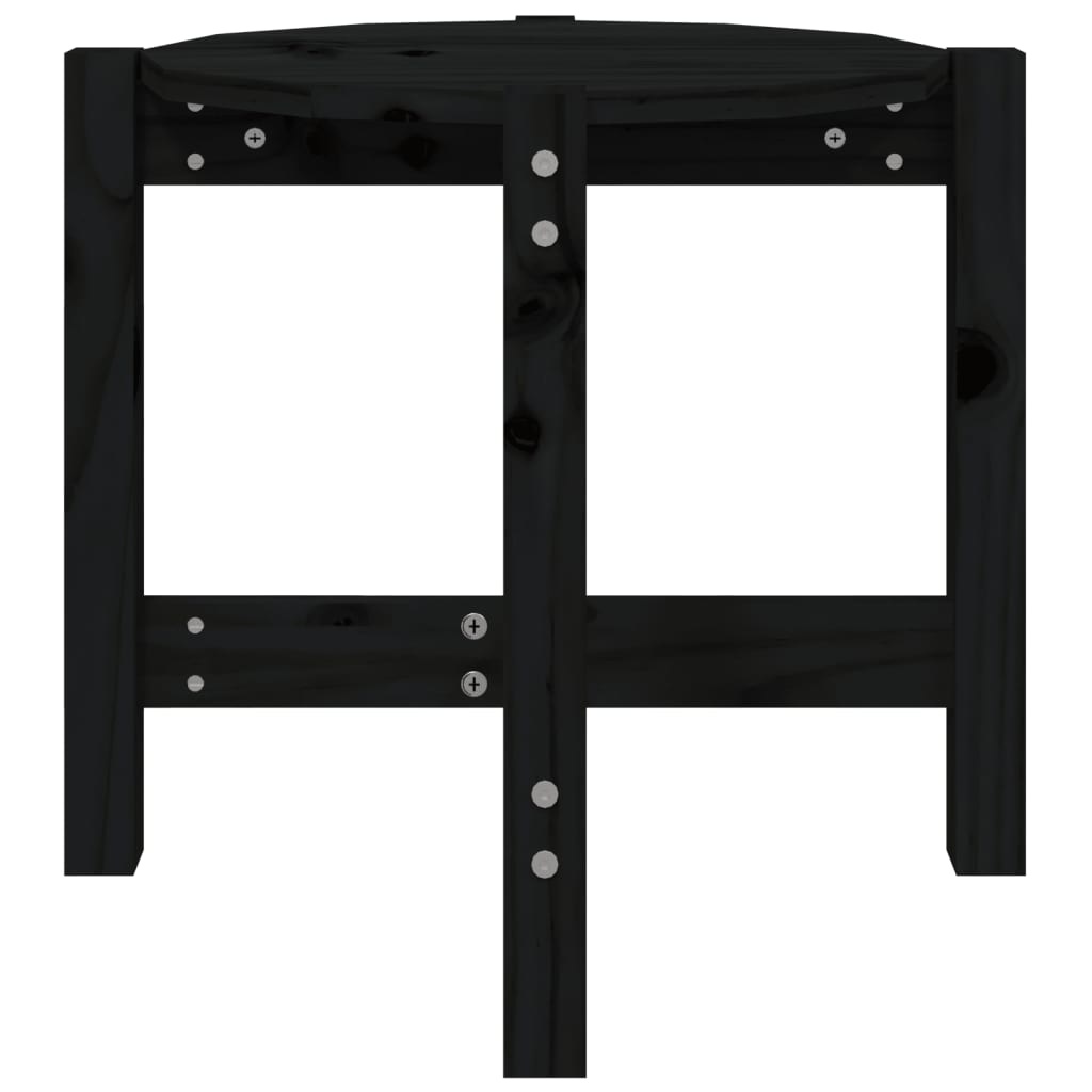 VidaXL Salontafel Ø 52,5x45 cm massief grenenhout zwart
