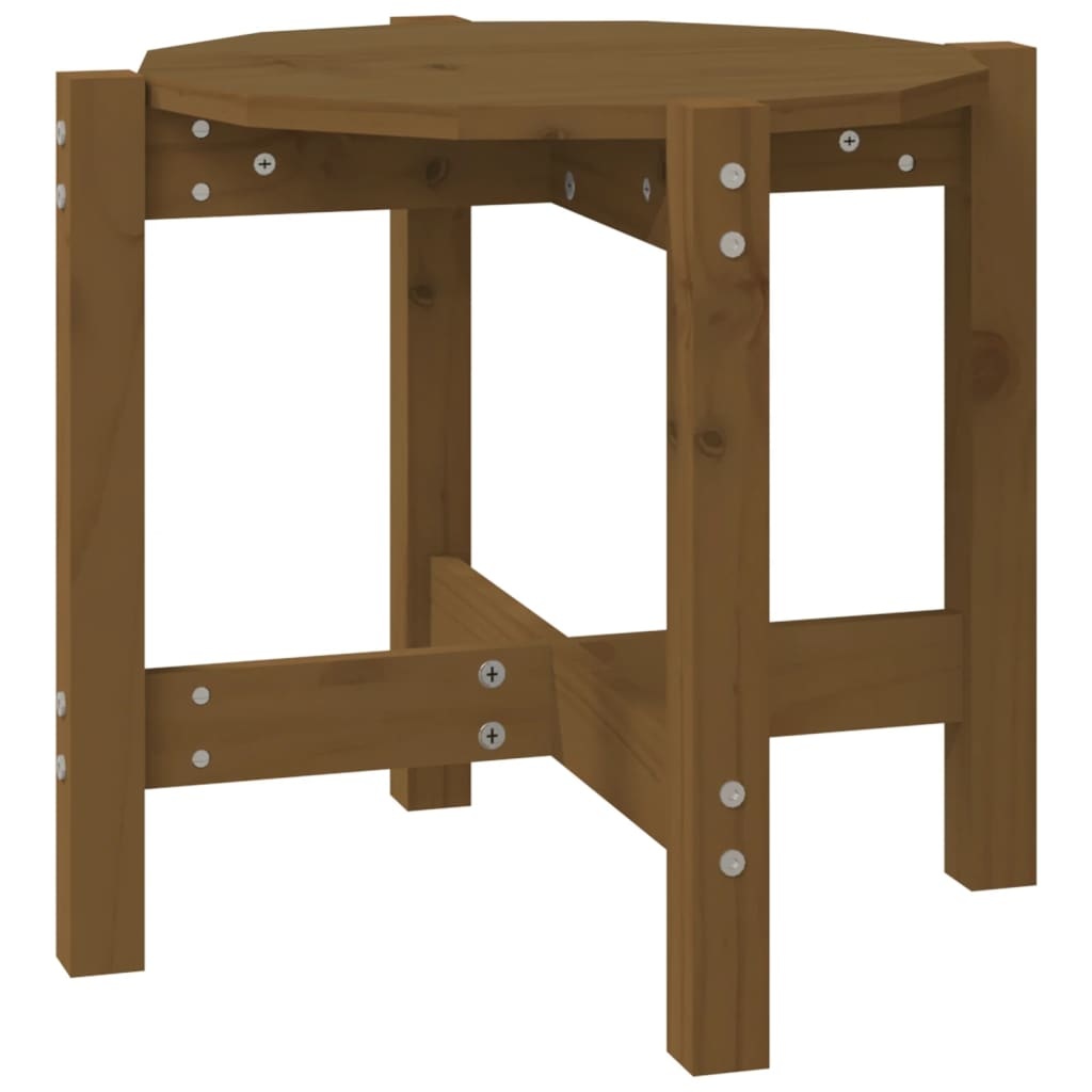 vidaXL Salontafel Ø 52,5x45 cm massief grenenhout honingbruin