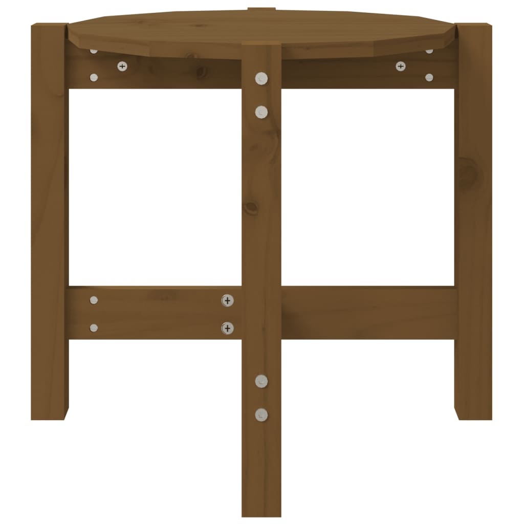 VidaXL Salontafel Ø 52,5x45 cm massief grenenhout honingbruin