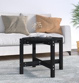 VidaXL Salontafel Ø 62,5x45 cm massief grenenhout zwart
