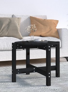VidaXL Salontafel Ø 62,5x45 cm massief grenenhout zwart