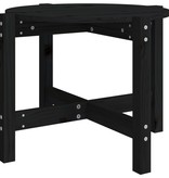 VidaXL Salontafel Ø 62,5x45 cm massief grenenhout zwart