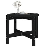 VidaXL Salontafel Ø 62,5x45 cm massief grenenhout zwart