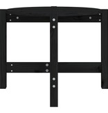 VidaXL Salontafel Ø 62,5x45 cm massief grenenhout zwart