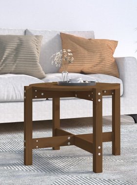 VidaXL Salontafel Ø 62,5x45 cm massief grenenhout honingbruin