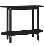 VidaXL Wandtafel 110x40x80 cm massief grenenhout zwart