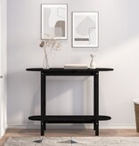 VidaXL Wandtafel 110x40x80 cm massief grenenhout zwart