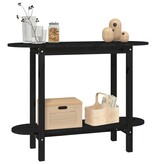 VidaXL Wandtafel 110x40x80 cm massief grenenhout zwart