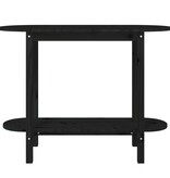 VidaXL Wandtafel 110x40x80 cm massief grenenhout zwart