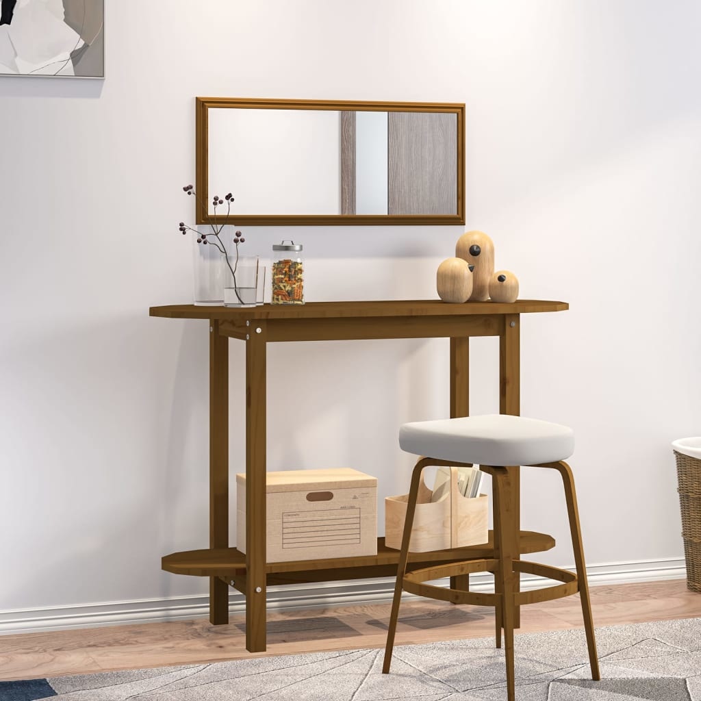 VidaXL Wandkast 110x40x80 cm massief grenenhout honingbruin