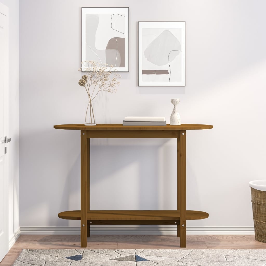 VidaXL Wandkast 110x40x80 cm massief grenenhout honingbruin