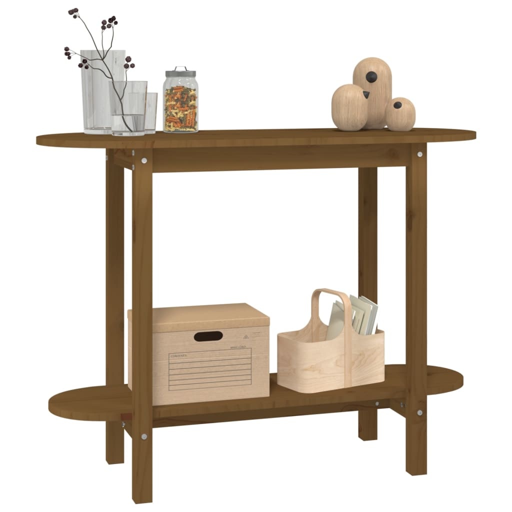 VidaXL Wandkast 110x40x80 cm massief grenenhout honingbruin