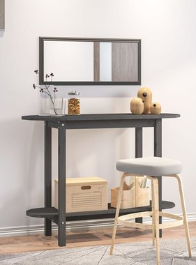 VidaXL Wandtafel 110x40x80 cm massief grenenhout grijs