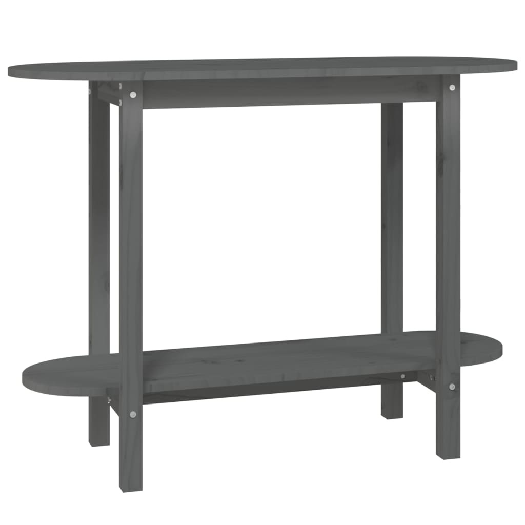 VidaXL Wandtafel 110x40x80 cm massief grenenhout grijs