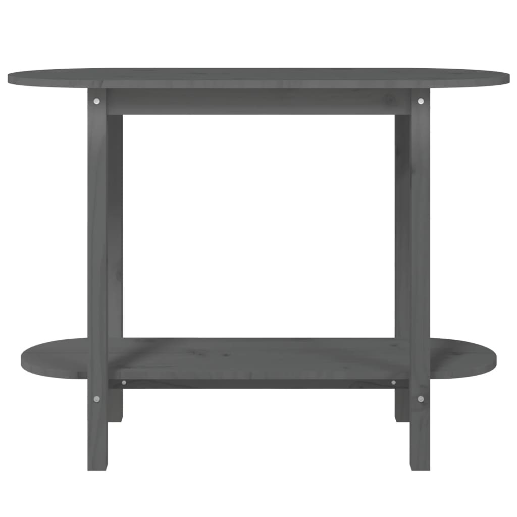 VidaXL Wandtafel 110x40x80 cm massief grenenhout grijs