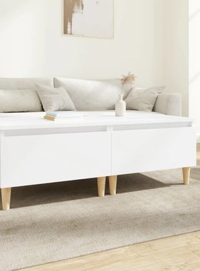 VidaXL Bijzettafels 2 st 50x46x35 cm bewerkt hout wit