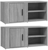 VidaXL Tv-meubels 2 st 80x31,5x36 cm bewerkt hout grijs sonoma eiken