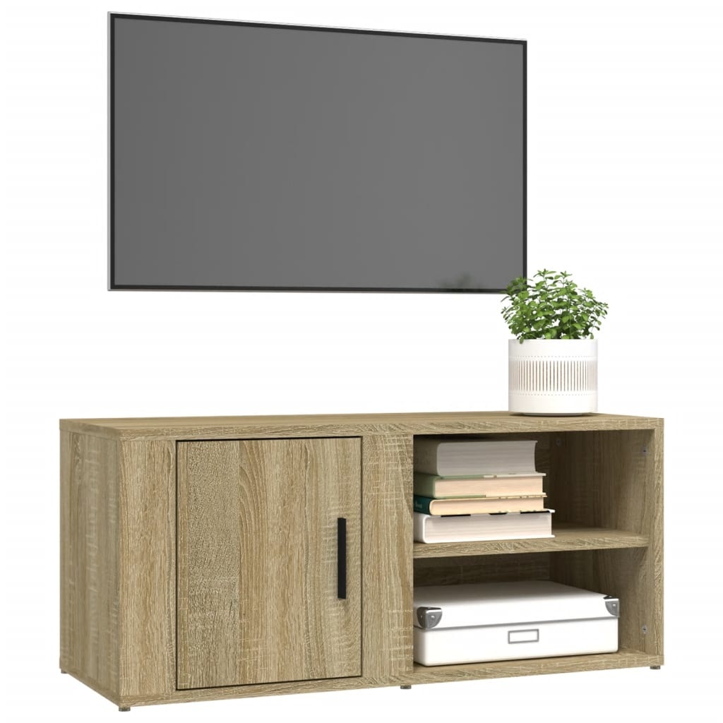 VidaXL Tv-meubels 2 st 80x31,5x36 cm bewerkt hout sonoma eikenkleurig