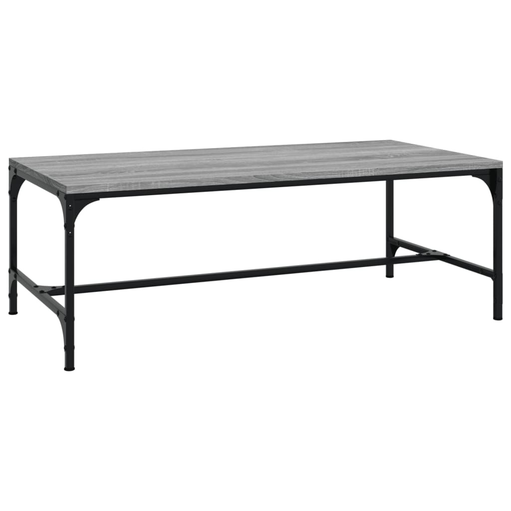 VidaXL Salontafel 80x50x35 cm bewerkt hout grijs sonoma