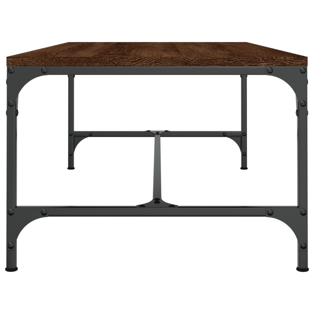 VidaXL Salontafel 100x50x35 cm bewerkt hout bruineikenkleurig