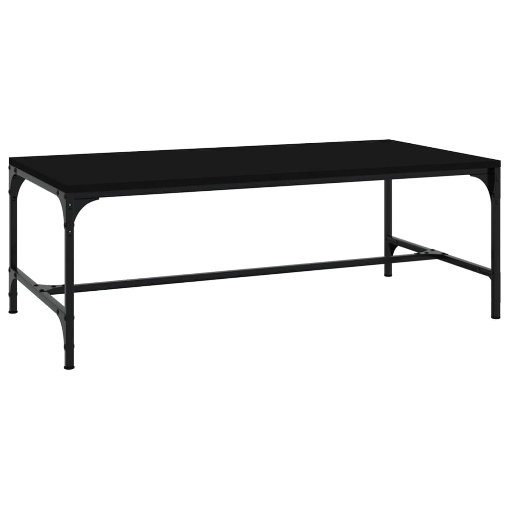 VidaXL Salontafel 100x50x35 cm bewerkt hout zwart