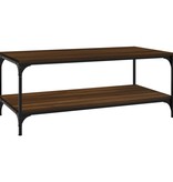 VidaXL Salontafel 80x50x40 cm bewerkt hout bruineikenkleurig