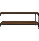 VidaXL Salontafel 80x50x40 cm bewerkt hout bruineikenkleurig