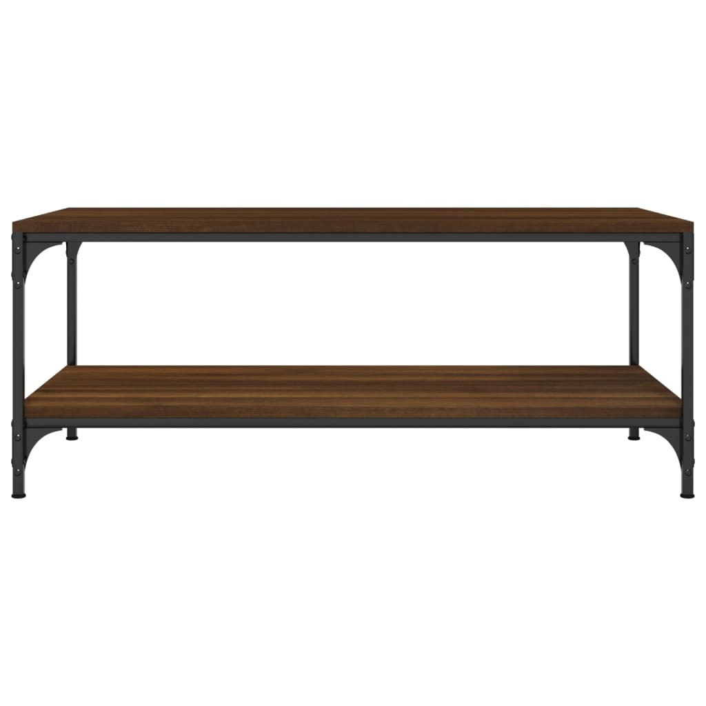 VidaXL Salontafel 80x50x40 cm bewerkt hout bruineikenkleurig