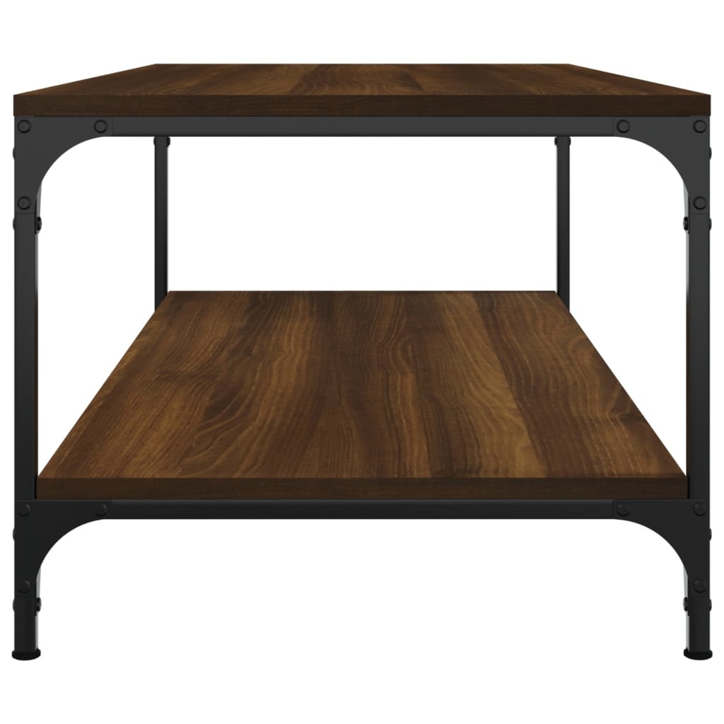 VidaXL Salontafel 80x50x40 cm bewerkt hout bruineikenkleurig