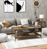 VidaXL Salontafel 80x50x40 cm bewerkt hout gerookt eikenkleurig