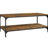 VidaXL Salontafel 80x50x40 cm bewerkt hout gerookt eikenkleurig