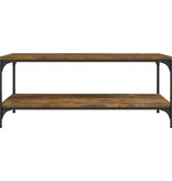 VidaXL Salontafel 80x50x40 cm bewerkt hout gerookt eikenkleurig