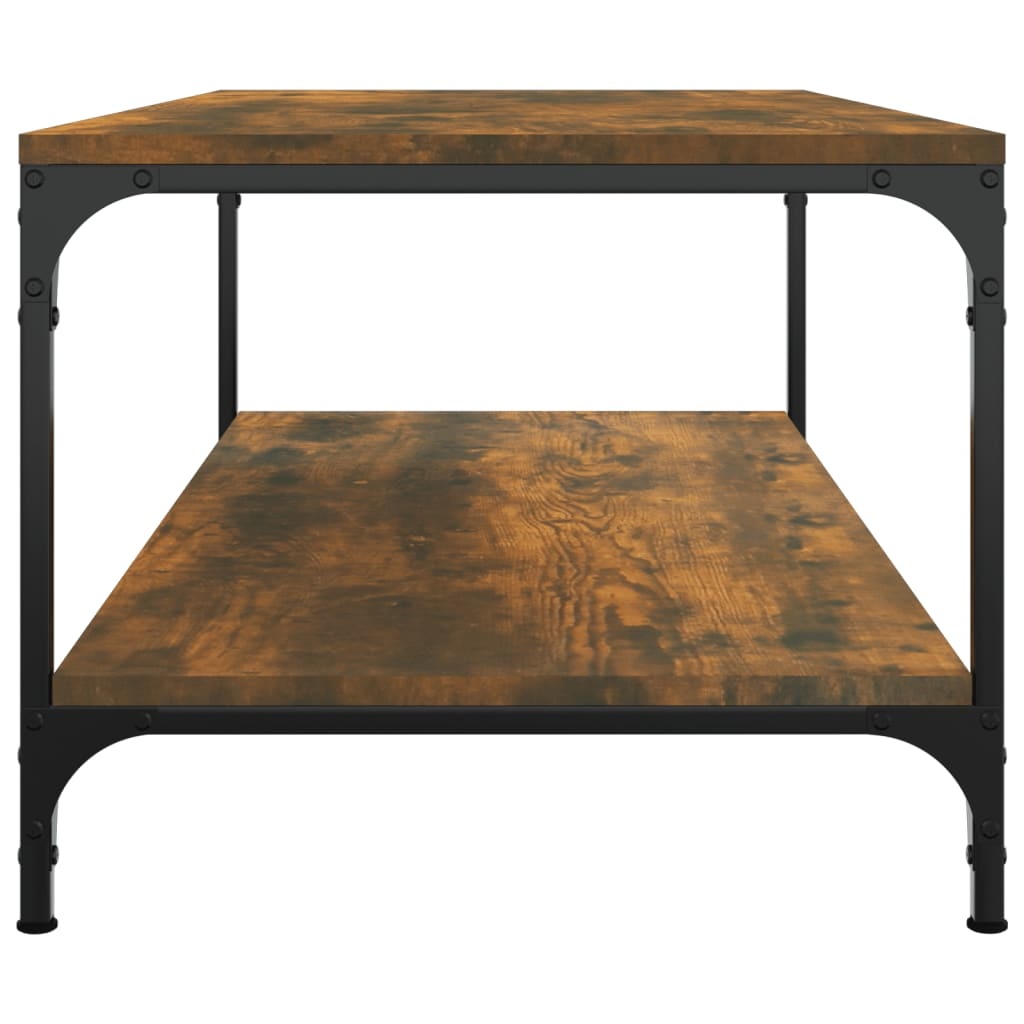 VidaXL Salontafel 80x50x40 cm bewerkt hout gerookt eikenkleurig