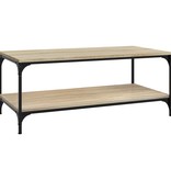 VidaXL Salontafel 80x50x40 cm bewerkt hout sonoma eikenkleurig