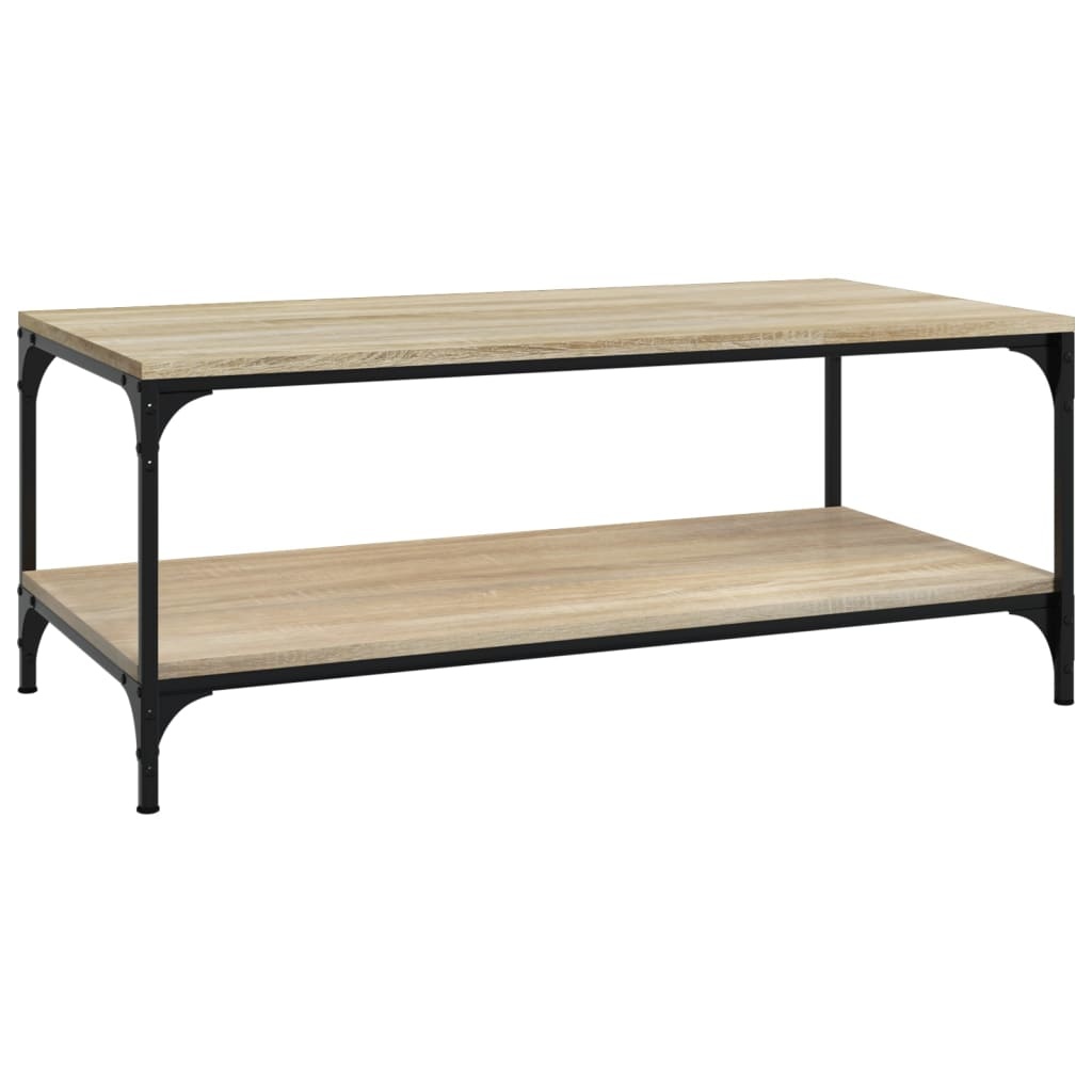 VidaXL Salontafel 80x50x40 cm bewerkt hout sonoma eikenkleurig