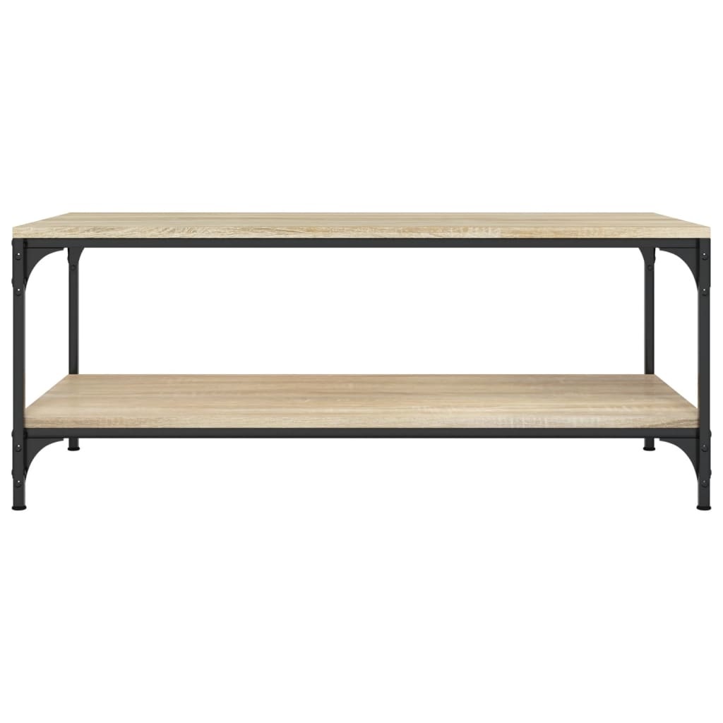 VidaXL Salontafel 80x50x40 cm bewerkt hout sonoma eikenkleurig