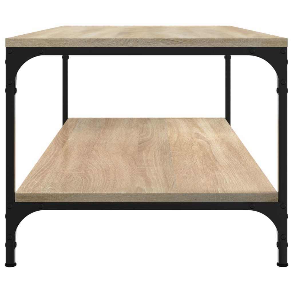 VidaXL Salontafel 80x50x40 cm bewerkt hout sonoma eikenkleurig