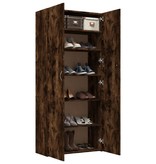 VidaXL Schoenenkast 80x35,5x180 cm bewerkt hout gerookt eikenkleurig