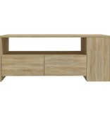 vidaXL Salontafel 102x55x42 cm bewerkt hout sonoma eikenkleurig